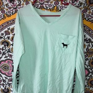 Two pink long sleeve shirts